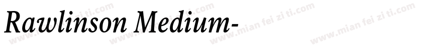 Rawlinson Medium字体转换